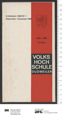 Programm 1. Trimester 1966/1967