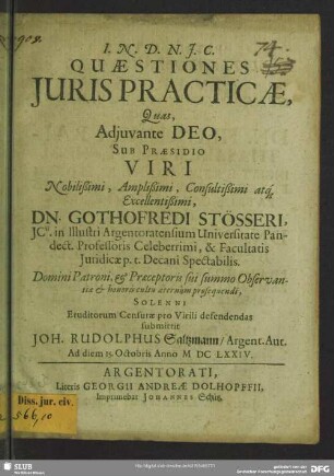 Quæstiones juris practicæ