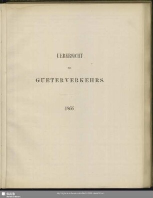 Uebersicht des Gueterverkehrs