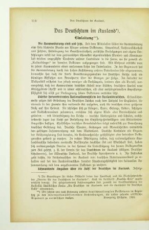 Das Deutschtum im Ausland