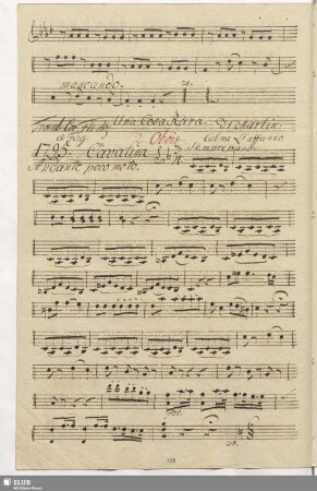 1795. Cavatina: Calma l'affanno / Martín y Soler, V.