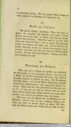 66. Bereitung des Aethers