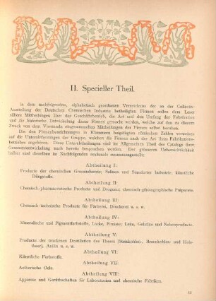 II. Specieller Theil