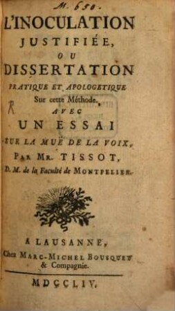 L' Inoculation justifiée