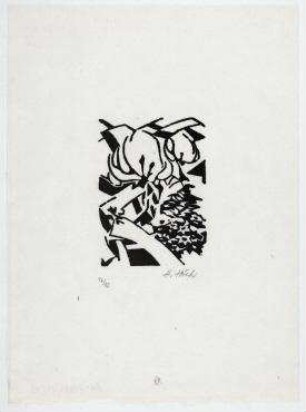 Frühling. Blatt 7 der Mappe "Miniaturen" mit 16 Linolschnitten - Reprint