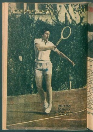 Eduardo Soriano, destacado tenista argentino - [Fotografía] : Estrellas del deporte