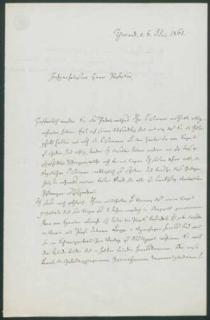 Heinrich Moritz Willkomm an Diederich Franz Leonhard von Schlechtendal