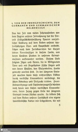 1. Von Der Frühgeschichte, Den Germanen Und Germanischer Heldensage