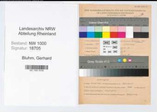 Entnazifizierung Gerhard Bluhm, geb. 28.10.1914 (Angest.)
