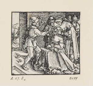 Heilige Apollonia, aus: "Sanctorum et martyrum Christi icones quaedam artificiosissimae", Frankfurt am Main 1551