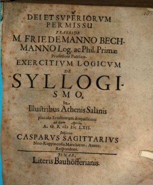 Exercitium log. de syllogismo