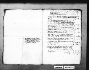 Kostenvoranschlag von Kilian Kesenbrot (Folio Doppelblatt)