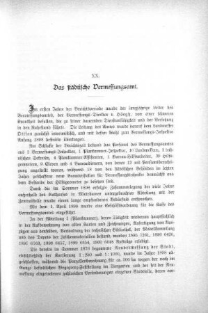 XX. Das städtische Vermessungsamt
