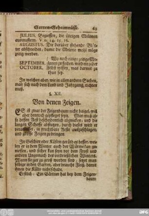 §. XII. Von denen Feigen.