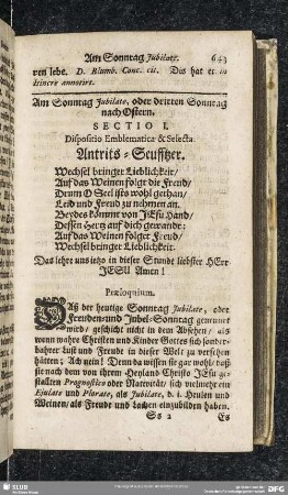 Am Sonntag Jubilate, oder dritten Sonntag nach Ostern