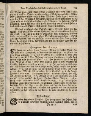 725-735, Abhandlung; Gebet