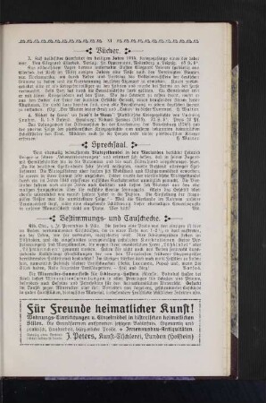 Bestimmungs- und Tauschecke