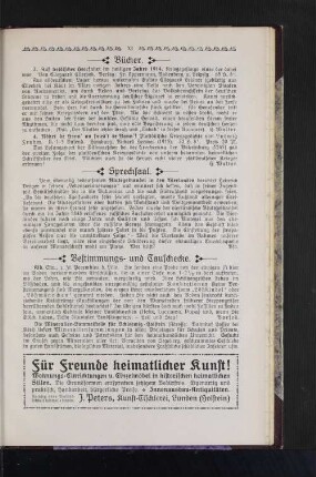 Bestimmungs- und Tauschecke
