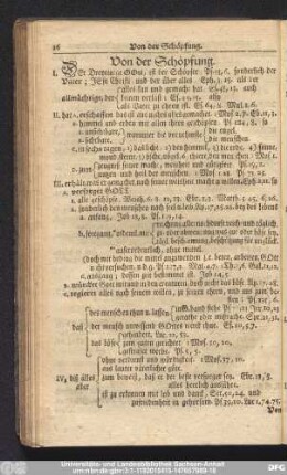 Von der Schöpfung.