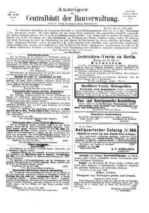 Anzeiger zum Zentralblatt der Bauverwaltung, No. 29