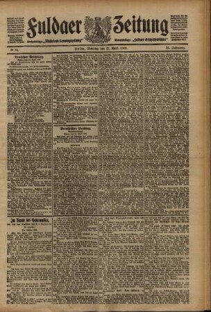Ausgabe vom Dienstag, den 27. April 1909.