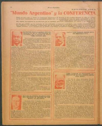"Mundo Argentino" y la Conferencia Universal del Desarme : Exclusivo para "Mundo Argentino"