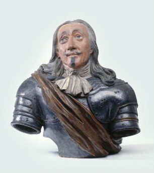 Büste von Ernst I., der Fromme (1601 - 1675), Herzog von Sachsen-Gotha-Altenburg in Rüstung