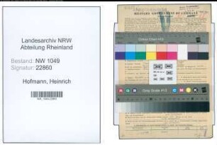 Entnazifizierung Heinrich Hofmann , geb. 01.10.1902 (Prokurist)