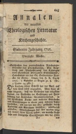 Vierzigste Woche
