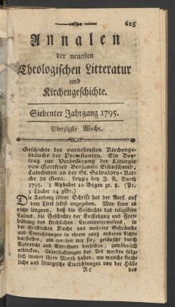Vierzigste Woche