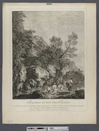 Paysannes au bord d'une Riviere