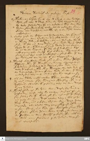 Bericht von Johann Georg Hoffmann an Johann Daniel Herrnschmidt.