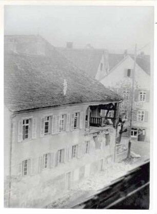 Randegg, Gottmadingen, KN; Synagogenwohngebäude, Außenansicht nach der Teilsprengung