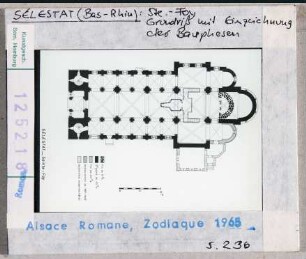 Sélestat: Sainte Foy, Grundriss mit Einbeziehung der Bauphasen