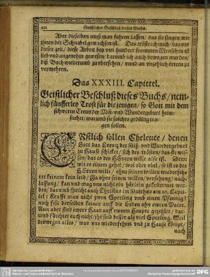 Das XXXIII. Capittel. Geistlicher Beschluß dieses Buchs