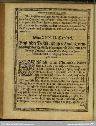 Das XXXIII. Capittel. Geistlicher Beschluß dieses Buchs