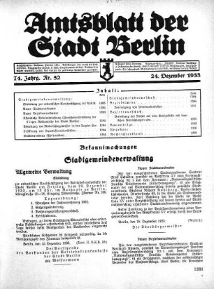 1933,52: Nr. 52, 24. Dezember 1933