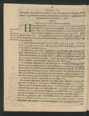 Sectio I. De Papismi heterodoxia.