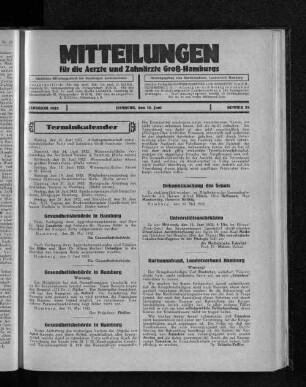 Jahrgang 1932, Hamburg, den 12. Juni, Nummer 24