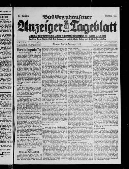 Bad Oeynhausener Anzeiger und Tageblatt. 1912-1934