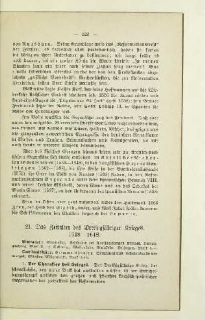 21. Das Zeitalter des Dreißigjährigen Krieges. 1618 - 1648
