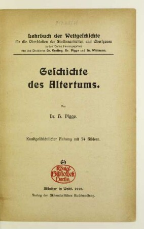Teil 1: Geschichte des Altertums