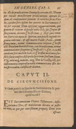Caput II. De Circumcisione.