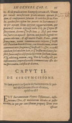 Caput II. De Circumcisione.