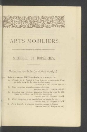 Arts mobilliers