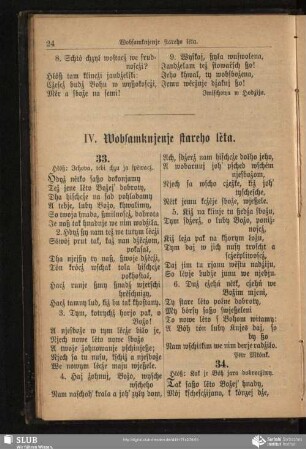 IV. Wobsamknjenje stareho lěta