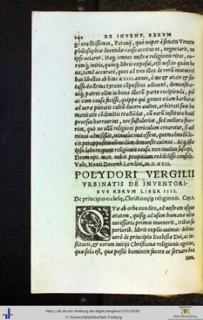 De inventoribus rerum liber IIII.