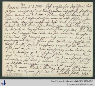 Postkarte vom 05.01.1905.