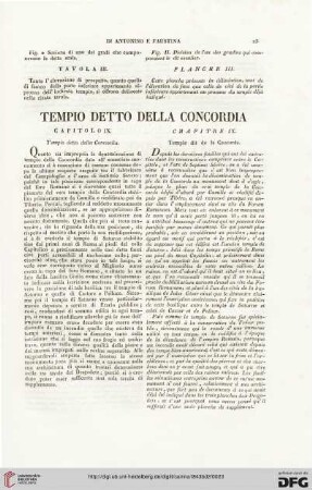 Capitolo IX: Tempio detto della Concordia / Chapitre IX: Temple dit de la Concorde