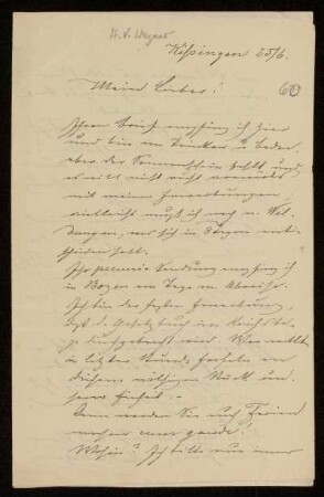 60: Brief von Hermann Victor Wagner an Gottlieb Planck, Bad Kissingen, 25.6.1896
